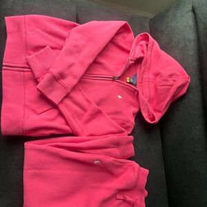 Pink Hoodie and Sweatpants Set